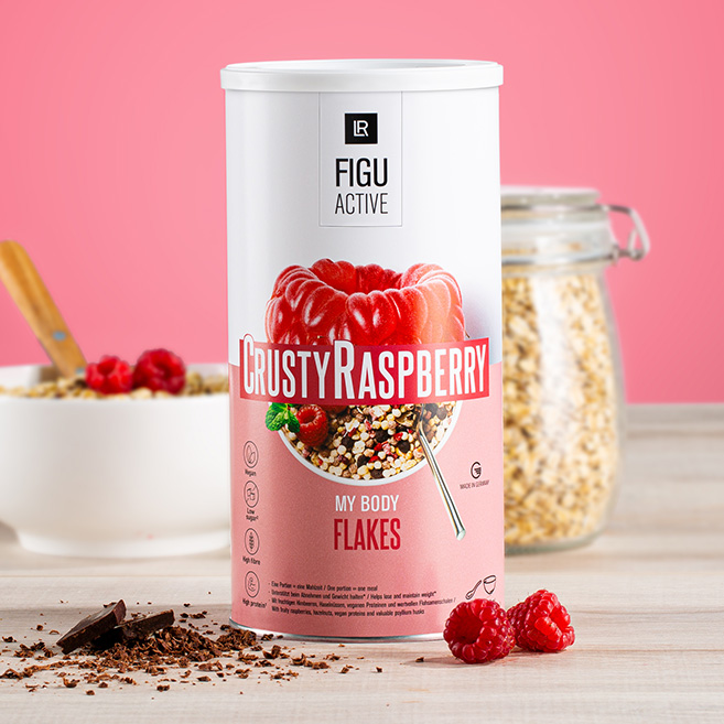 LR FIGUACTIVE Νιφάδες Crusty Raspberry: Χορταστικό πρωινό με τραγανή υφή