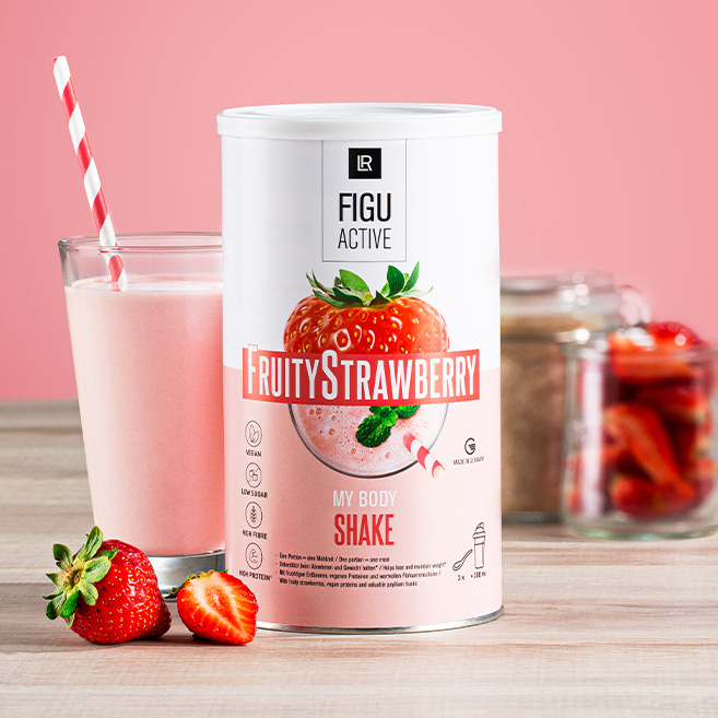 LR FIGUACTIVE Ρόφημα Fruity Strawberry: Υπέροχη φρουτώδης γεύση φράουλας.