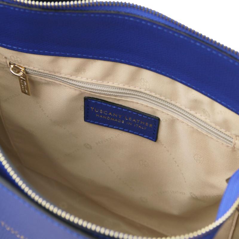 Γυναικεία Επαγγελματική Τσάντα Δερμάτινη Iside-Μπλε