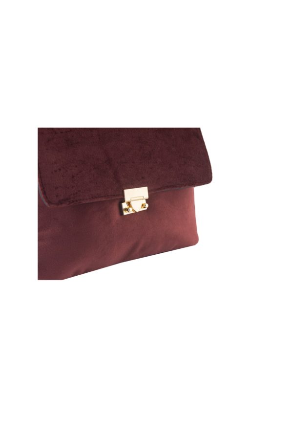 Τσάντα Ώμου Lovely Handmade Milena Velvet Bag | Bordeaux - 11MI-VE-14