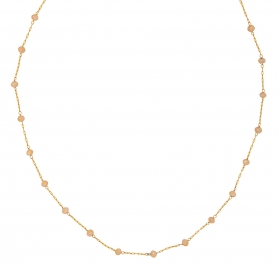 Κολιέ από την Excite Fashion Jewellery, ivory ροζάριο με επιχρυσωμένη ατσάλινη αλυσίδα. K-1155-01-05-6