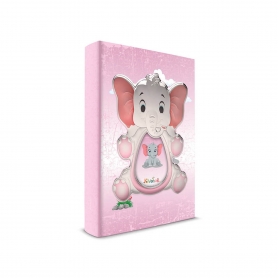 Παιδικό Άλμπουμ με Σχέδιο Ελεφαντάκι Ροζ με Κορνίζα 3D 20 x 25 cm