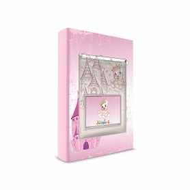 Παιδικό Άλμπουμ με Σχέδιο Πριγκίπισσα Σκυλάκι Κάστρο Ροζ με Κορνίζα 15 x 20 cm