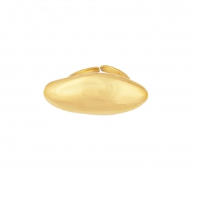 Εντυπωσιακό μακρόστενο δαχτυλίδι από την Excite Fashion Jewellery από επιχρυσωμένο ανοξείδωτο ατσάλι. R-YH1287-G-65