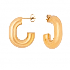 Κρίκοι από ανοξείδωτο (δεν μαυρίζει) επιχρυσωμένο ατσάλι, της Excite Fashion Jewellery. E-2303003-G-6