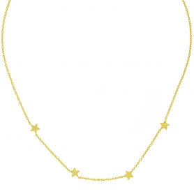 Κολιέ αστεράκια από την Excite Fashion Jewellery, κίτρινο επιχρυσωμένο ασήμι 925. K-1-G-11