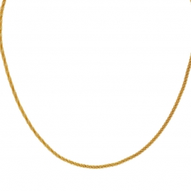 Κολιέ διαμανταρισμένη αλυσίδα, από επιχρυσωμένο ανοξείδωτο  ατσάλι, της Excite Fashion Jewellery. N-20398-1-G-65