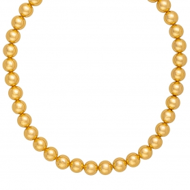 Κολιέ με χρυσές χάντρες  από επιχρυσωμἐνο ανοξείδωτο  ατσάλι, της Excite Fashion Jewellery. N-2306012-10-G-13
