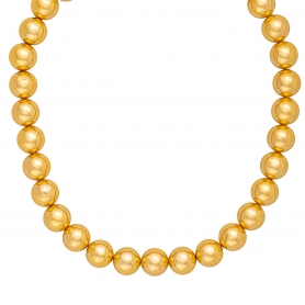 Κολιέ με χρυσές χάντρες  από επιχρυσωμἐνο ανοξείδωτο  ατσάλι, της Excite Fashion Jewellery. N-2306012-12-G-13