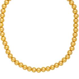 Κολιέ με χρυσές χάντρες  από επιχρυσωμἐνο ανοξείδωτο  ατσάλι, της Excite Fashion Jewellery. N-2306012-8-G-65