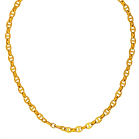 Επίχρυση αλυσίδα σχέδιο θήτα  από ανοξείδωτο ατσάλι της Excite Fashion Jewellery. K-1803-01