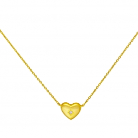 Κολιέ καρδιά, από επιχρυσωμένο  ασήμι 925 της Excite Fashion Jewellery. K-34-G