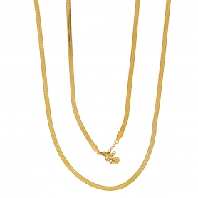 Μακριά αλυσίδα, επίχρυση, φίδι, της Excite Fashion Jewellery από ανοξείδωτο ατσάλι. N-2738-G