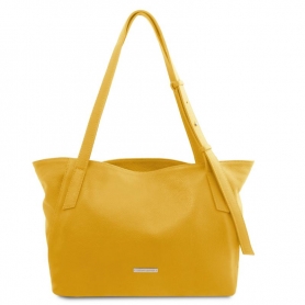 Γυναικεία Τσάντα Δερμάτινη TL142230-Κίτρινο