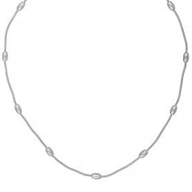 Επίχρυση αλυσίδα με  οβάλ στοιχεία, από ανοξείδωτο ατσάλι της Excite Fashion Jewellery. K-1799-03