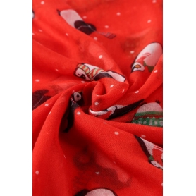 Χριστουγεννιάτικο φουλάρι με πιγκουινάκια κόκκινο