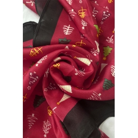 Χριστουγεννιάτικο φουλάρι με μοτίβα κόκκινο