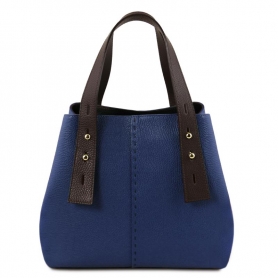 Γυναικεία Τσάντα Δερμάτινη TL Bag TL141730-Μπλε σκούρο