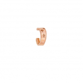 Σκουλαρίκι ear cuff, με ανάγλυφο  σχέδιο από ροζ χρυσό ασήμι 925. S-83-RG-32