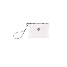 Γυναικείος Φάκελος Χειρός Lovely Handmade Bend Elpis Handbag | White 12BE-FL-01
