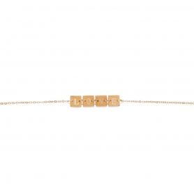 Βραχιόλι Excite fashion Jewellery  Love με χαραγμένα γράμματα από επιχρυσωμένο ανοξείδωτο ατσάλι (δεν μαυρίζει) και είναι πλήρως υποαλλεργικό.B-45-011G