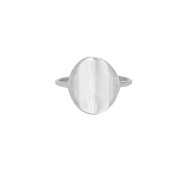 Δαχτυλίδι Excite Fashion Jewellery σε οβαλ σχήμα απο επιπλατινωμένο ασημί 925. D-6-S-59