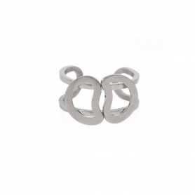 Δαχτυλίδι Excite Fashion Jewellery σε μοντέρνο σχέδιο από επιπλατινωμένο ανοξείδωτο ατσάλι (δεν μαυρίζει) και είναι υποαλλεργικό. R-59-028S