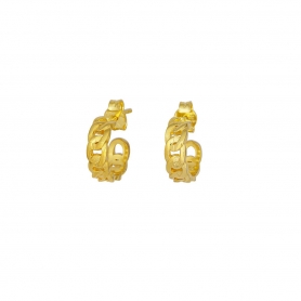 Μικροί κρίκοι Excite Fashion Jewellery αλυσίδα από επιχρυσωμένο ασήμι 925.S-11-G-8