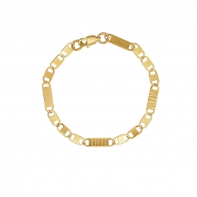 Βραχιόλι Excite Fashion Jewellery αλυσίδα από επιχρυσωμένο ατσάλι. B-1198-01-49