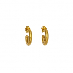 Σκουλαρίκια Excite Fashion Jewellery κρικάκια από επιχρυσωμένο ασήμι 925. S-41-G-69