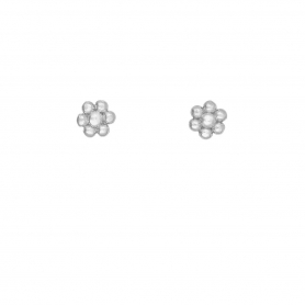Καρφωτά σκουλαρίκια λουλουδάκια Excite fashion Jewellery από επιπλατινωμένο ασήμι 925.  S-96-S-45