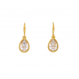 Χειροποίητα επιχρυσωμένα σκουλαρίκια  Excite Fashion Jewellery με κρύσταλλα Swarovski. S-852-01-25-8