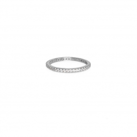 Δαχτυλίδι ολόβερο απο ασήμι 925  με λευκά ζιργκόν.