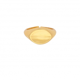 Σεβαλιέ οβάλ δαχτυλίδι Excite Fashion Jewellery από επιχρυσωμένο ασήμι 925. D-51-01-12