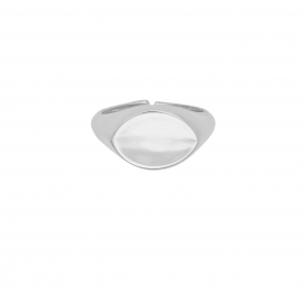 Σεβαλιέ οβάλ δαχτυλίδι Excite Fashion Jewellery από επιπλατινωμένο ασήμι 925. D-51-03-12