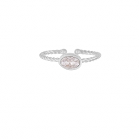Μονόπετρο δαχτυλίδι Excite Fashion Jewellery με λευκό ζιργκόν από επιπλατινωμένο ασήμι 925. D-54-AS-S-79