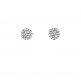 Καρφωτά σκουλαρίκια Excite fashion Jewellery απο επιπλατινωμένο ασήμι 925 με λευκά ζιργκόν.S-29-AS-S-5