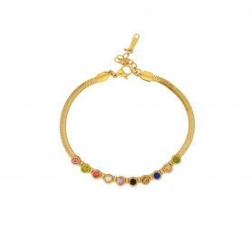 Κολιέ με μαργαριταράκια από επιχρυσωμένο ανοξείδωτο ατσάλι της Excite Fashion Jewellery. N-YH1538A-G-65