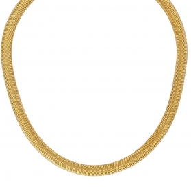 Κολιέ  αλυσίδα φίδι Excite Fashion Jewellery από ανοξείδωτο επιχρυσωμένο ατσάλι. N-YH881A-G-75