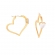 Σκουλαρίκια  καρδιά  με πολύχρωμα ζιργκόν από επιχρυσωμένο ανοξείδωτο ατσάλι, της Excite Fashion Jewellery. E-YH335-G-71