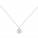 Κολιέ excite fashion jewellery με κρεμαστό ανάγλυφο μοτιφ στολισμένο με λευκό κρυσταλάκι από επιπλατινωμένο ασήμι 925 K-125-AS-S-89
