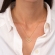 Κολιέ MOM - MAMA σε σχέδιο καρδιά excite fashion jewellery απο επιχρυσωμένο ασήμι 925 και λευκά ζιργκον K-127-AS-G-105