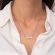 Κολιέ MOM - MAMA  excite fashion jewellery απο επιπλατινωμένο ασήμι 925 και καρδιά με λευκά ζιργκον K-128-AS-S-105