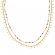 Κολιέ Excite fashion jewellery ροζ ροζάριο και ατσάλινη αλυσίδα με μπάρες. K-1619-01-0717-97