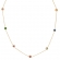 Κολιέ  αλυσίδα  Excite Fashion Jewellery με χρωματιστά ζιργκόν από ανοξείδωτο επιχρυσωμένο ατσάλι. N-YH986A-COLORFUR-G-75