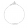 Κομψό βραχιόλι επιπλατινωμένο ασήμι 925, στολισμένο με λευκά μονόπτερα ζιργκόν, από την Excite Fashion Jewellery. B-31-S
