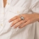 Δαχτυλίδι σταγόνα από επιπλατινωμένο ανοξείδωτο ατσάλι της Excite Fashion Jewellery.  R-1220A-S-65