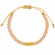 Bραχιόλι μακραμέ με nude γυάλινες χάνδρες στολισμένο με ανάγλυφες ροδέλες και χρυσές μπίλιες από την Excite Fashion Jewellery.  B-1422-01-02-5