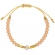Χειροποίητο βραχιόλι μακραμέ με nude γυάλινες χάνδρες, περλίτσα και χρυσά κυβάκια από την Excite Fashion Jewellery. B-1429-01-02-45
