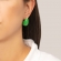 Σκουλαρίκια σταγόνες με πράσινο σμάλτο από ανοξείδωτο επιχρυσωμένο ατσάλι, της Excite Fashion Jewellery. E-1700A-GREEN